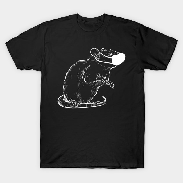 Rat with Mask T-Shirt by GnauArt